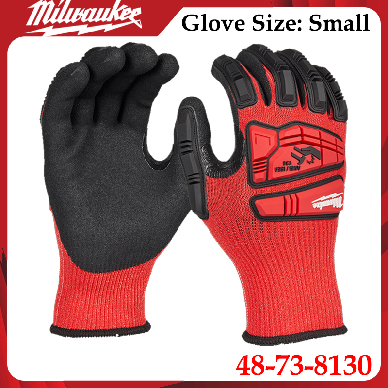Work Glove Impact - Guanti da Lavoro Milwaukee 48-73-8130, Rivestiti